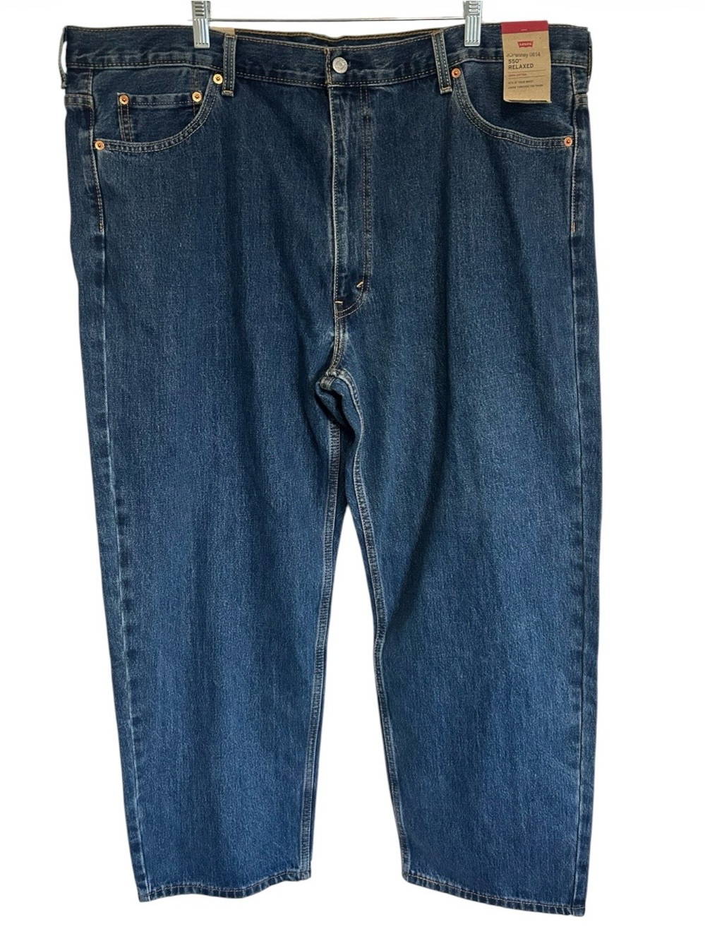 Levi's 550 Men's Jeans 46x29 NWT Big & Tall Relaxed Fit Tapered Leg Blue Denim